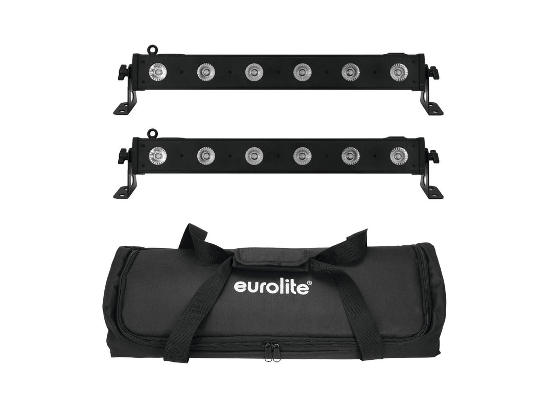 EUROLITE Set 2x LED BAR-6 QCL RGBW + Softtasche