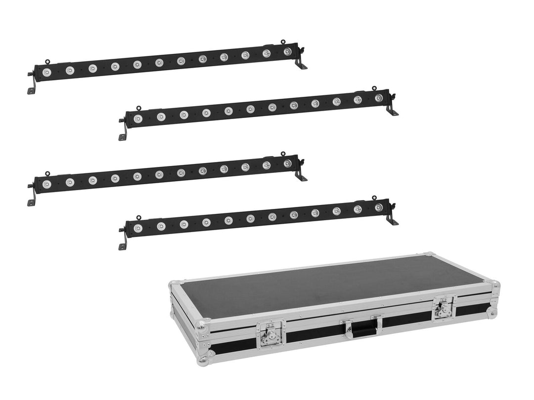 EUROLITE Set 4x LED BAR-12 QCL RGBA Bar + Koffer