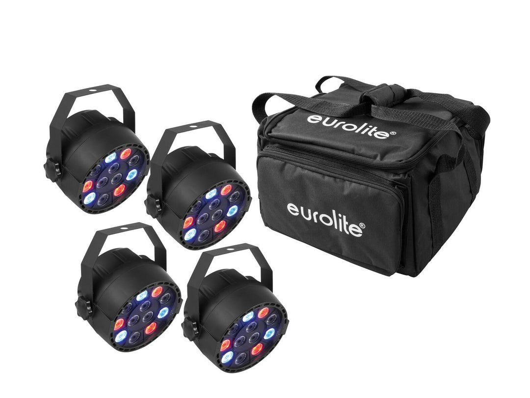 EUROLITE Set 4x LED PARty Spot + Softtasche