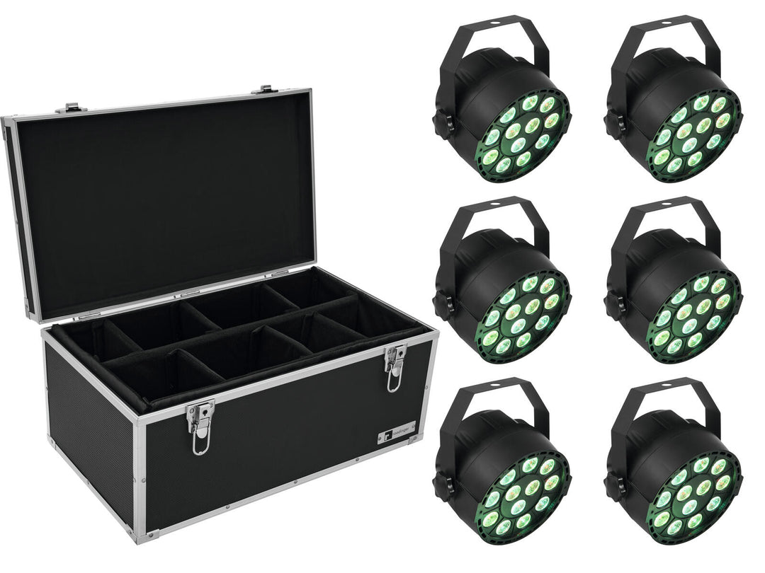EUROLITE Set 6x LED PARty TCL Spot + Koffer TDV-1