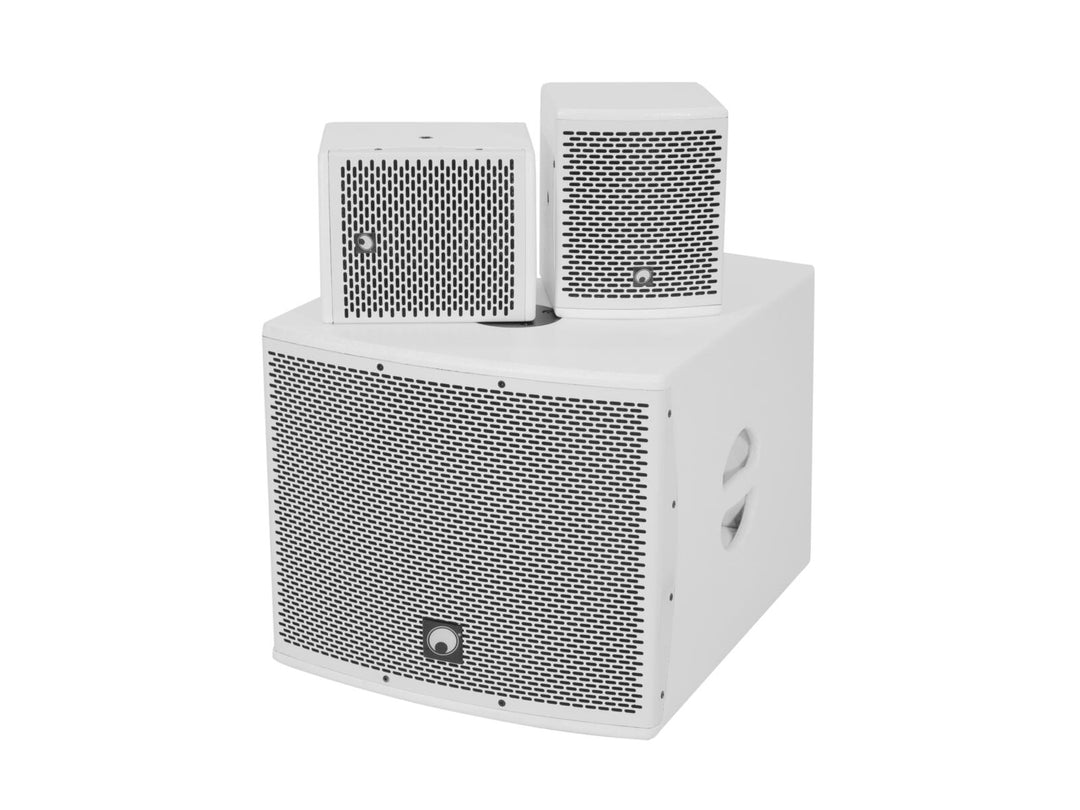 OMNITRONIC Set MOLLY-12A Subwoofer aktiv + 2x MOLLY-6 Top 8 ohms, white