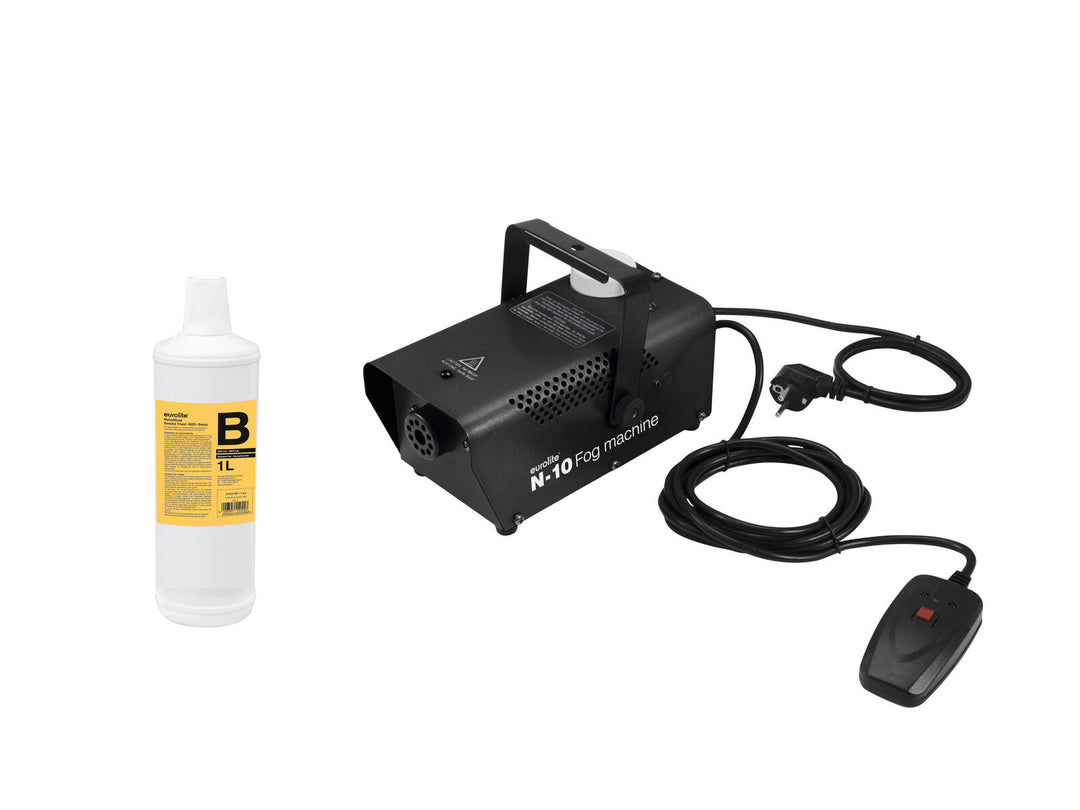 EUROLITE Set N-10 schwarz + B2D Basic Smoke Fluid 1l