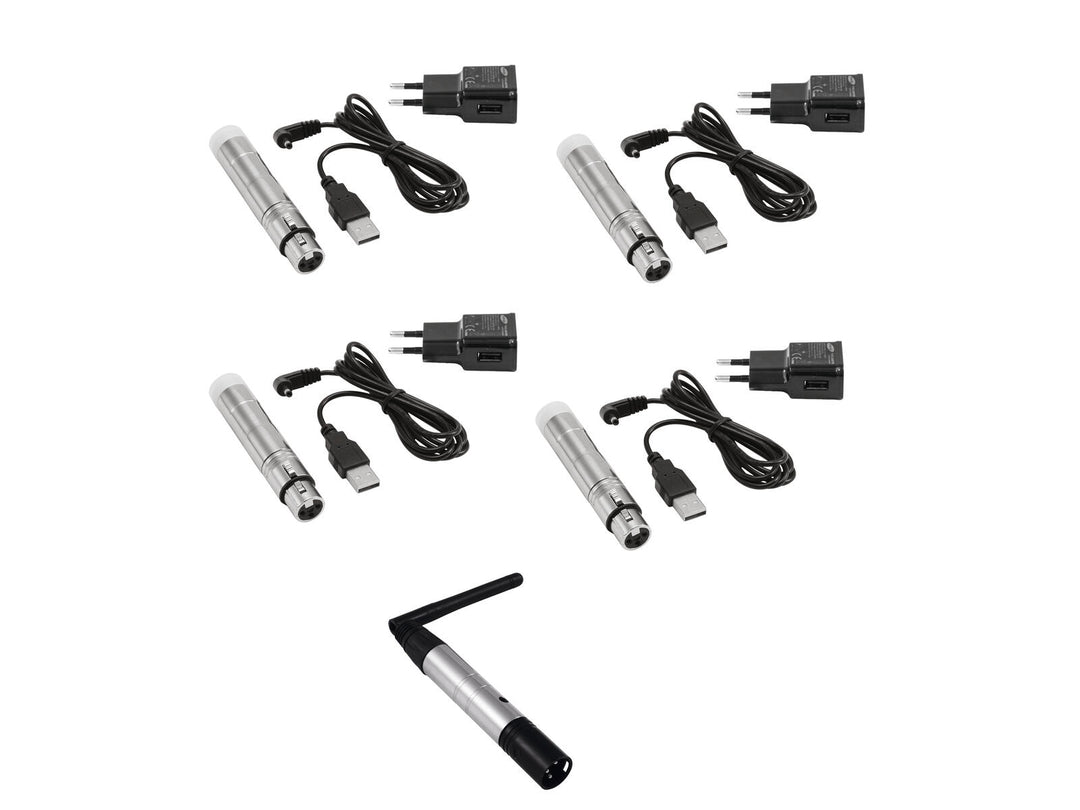 EUROLITE Set QuickDMX 1x Sender + 4x AKKU-Empfänger