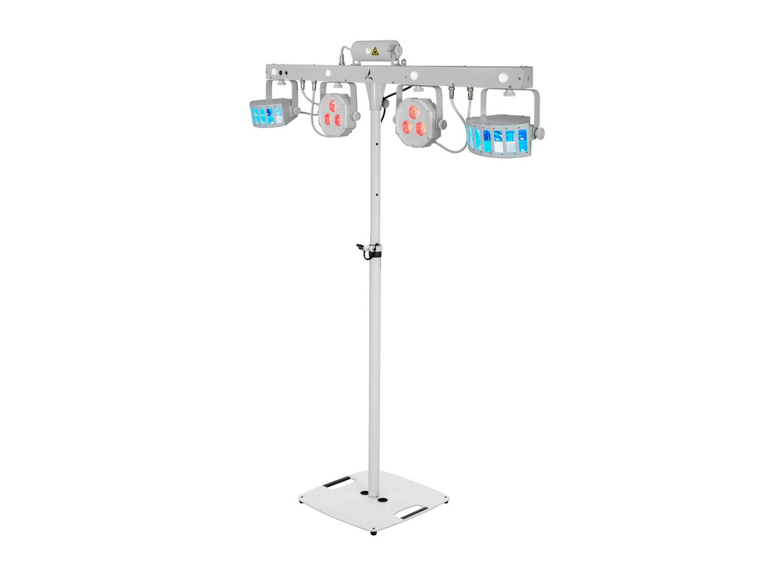 EUROLITE Set LED KLS Laser Bar FX Light Set weiß + BPS-2 Lautsprecherstativ weiß