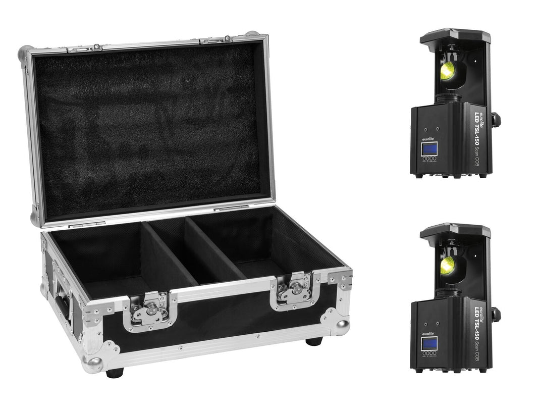 EUROLITE Set 2x LED TSL-150 Scan COB + Koffer