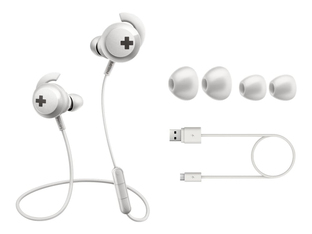 Philips SHB4305W Bluetooth Sportkopfhörer (Weiß)