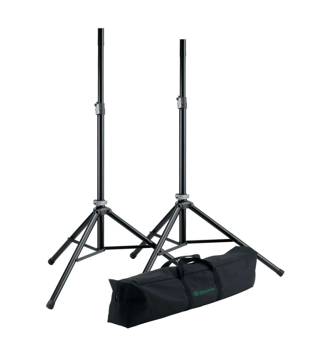 K&M - Lautsprecherstative mit Tasche Bundle (40kg, 1,9m)