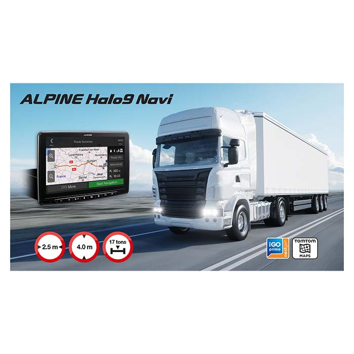 Alpine INE-F904DC Halo9 mit Navi und Lkw-Karten