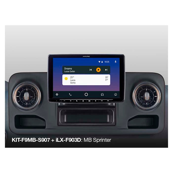 Alpine 9" Montageset Sprinter w907 2018->