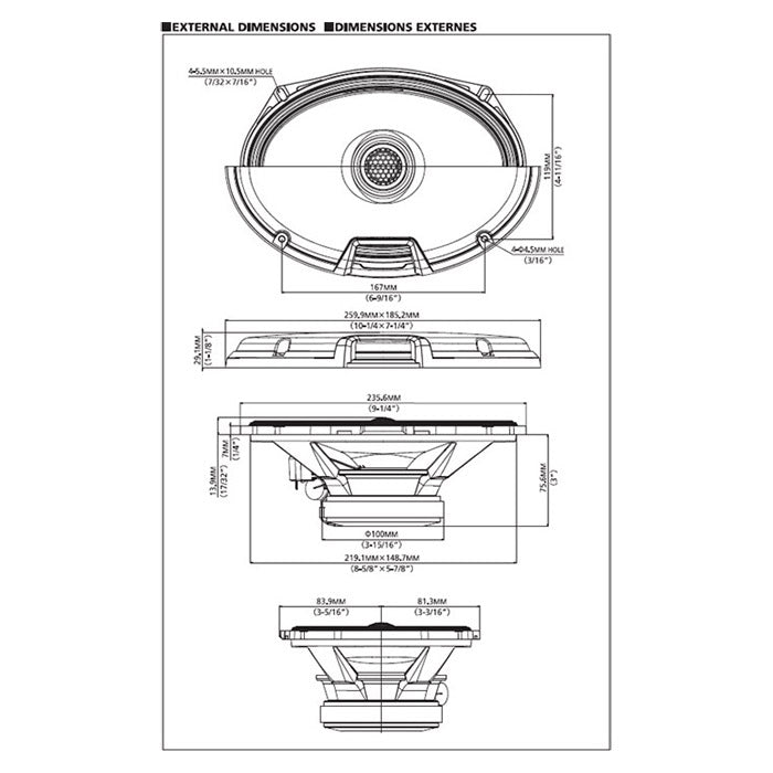 Alpine R2-S69 6x9" 2-Wege-Koaxiallautsprecher