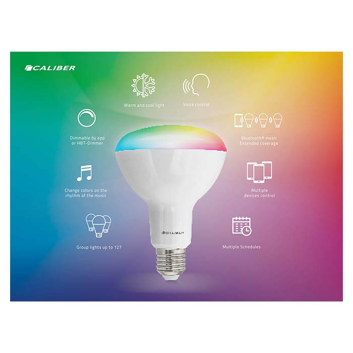 Caliber BR30 Smart-Home-Starterpack LED-Glühbirne weiß/multi