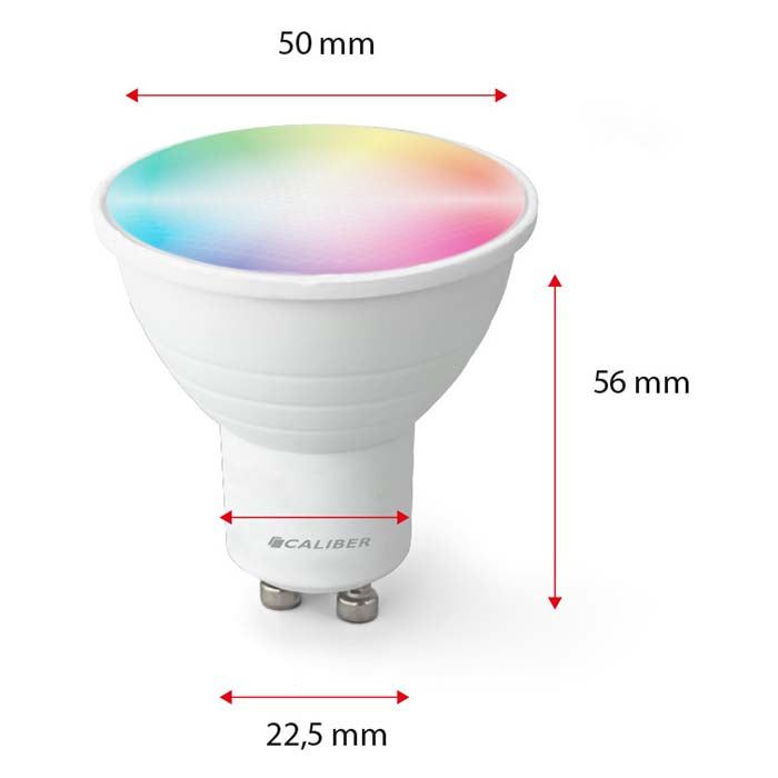 Caliber GU10 Smart Home 3er-Pack LED-Glühbirnen weiß/multi