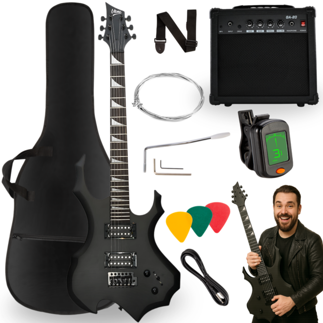 V-TONE EGS 39 MBK elektrisches Gitarrenpaket 4/4, schwarz