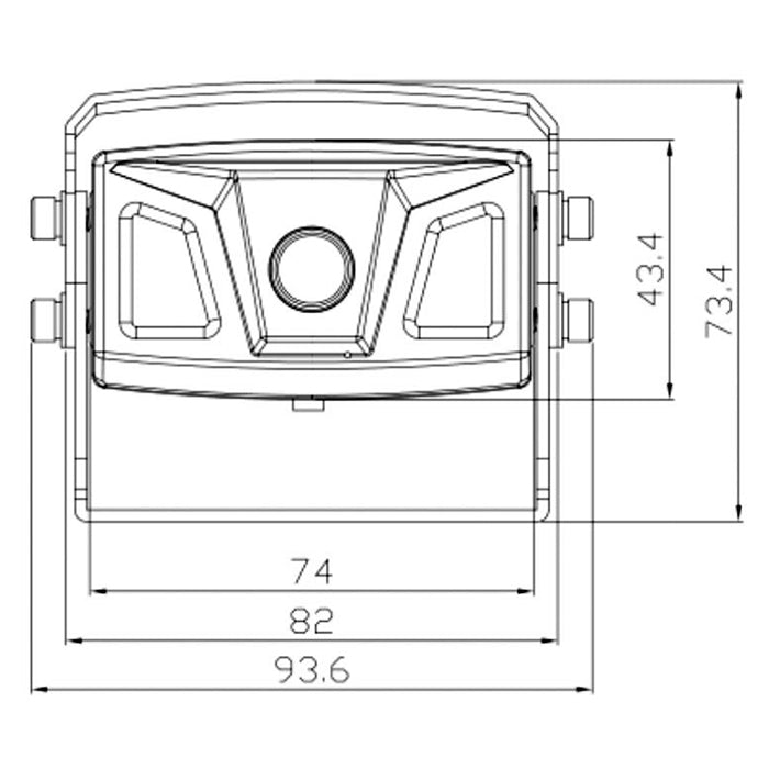 Ampire Farb-Rückfahrkamera mit IR universal schwarz 10-m-Kabel