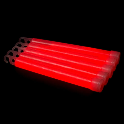 25 Stk. Knicklichter 6'' mit Schnur (Rot)