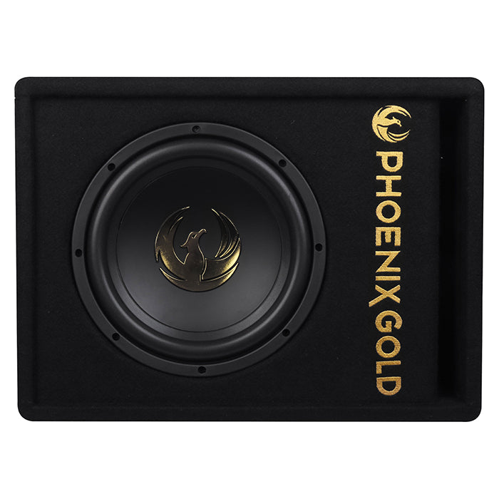 Phoenix Gold 10" aktiver Subwoofer mit Kabeln & Fernbedienung