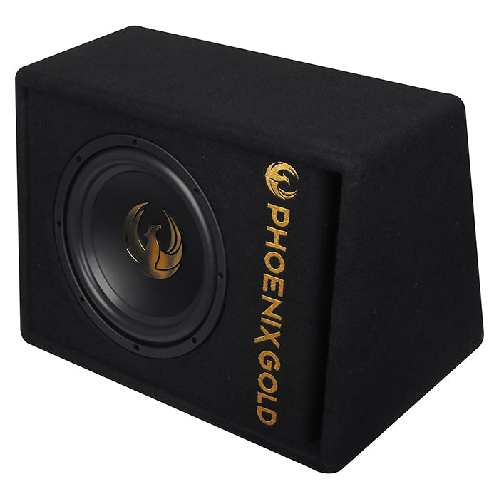 Phoenix Gold 10" aktiver Subwoofer mit Kabeln & Fernbedienung