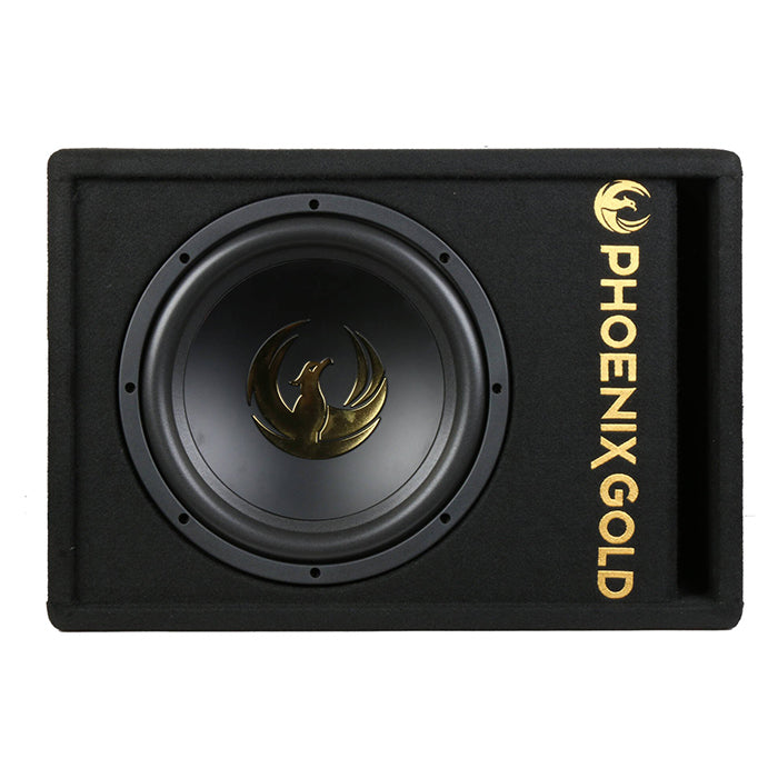 Phoenix Gold 12" aktiver Subwoofer mit Kabeln & Fernbedienung