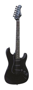 DiMavery ST-203 E-Gitarre (Gothic Schwarz)