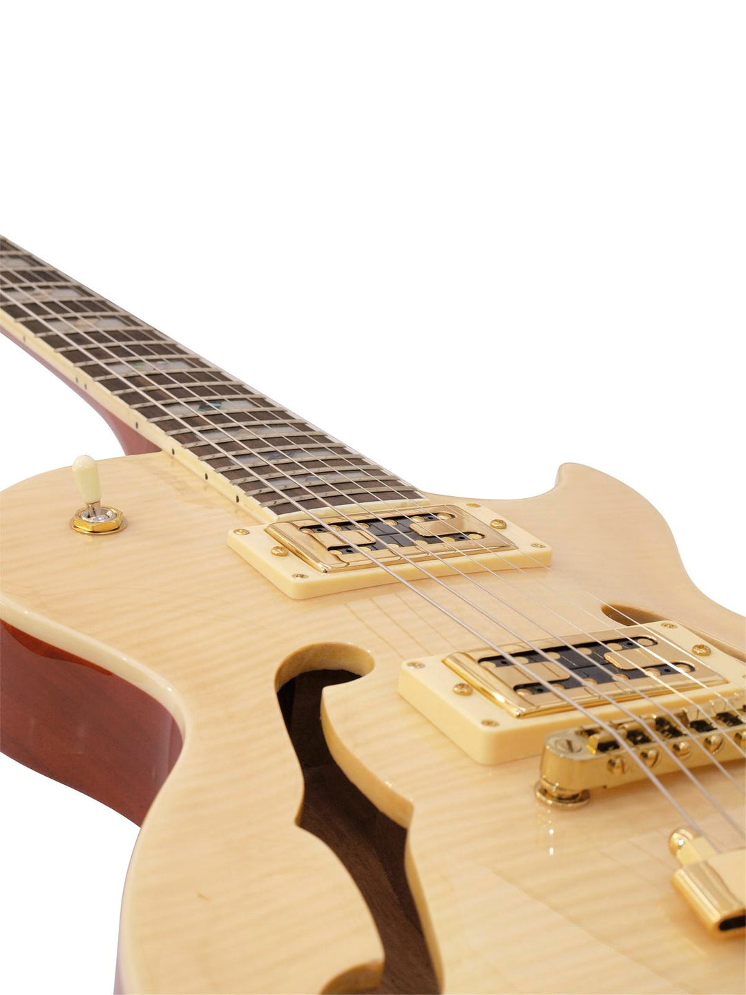 DiMavery LP-600 E-Gitarre (Natur Ahorn)