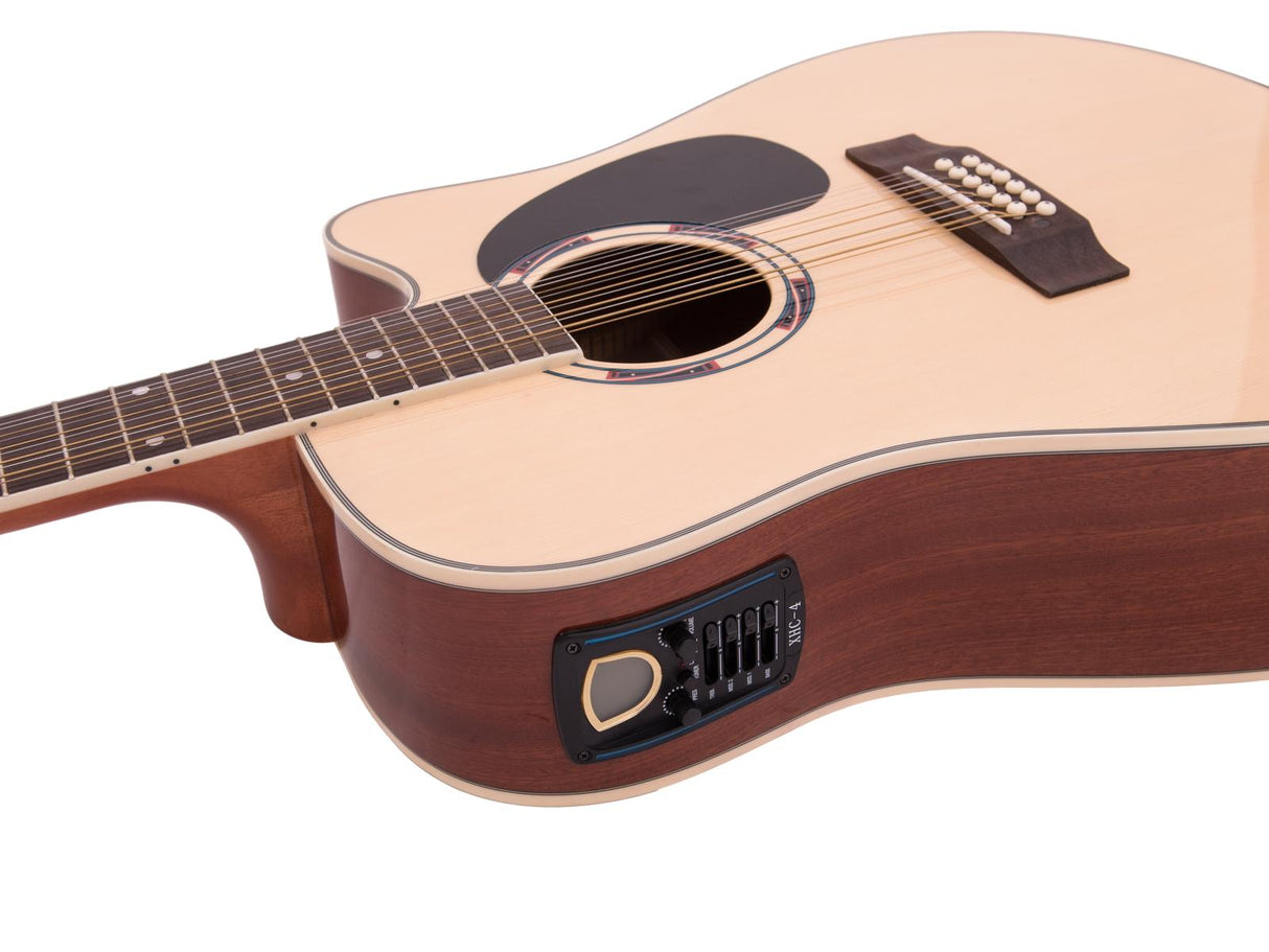 DiMavery DR-612 Western Guitar 12-strenget - Natur