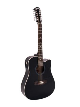 DiMavery DR-612 Western Guitar 12-strenget - Sort