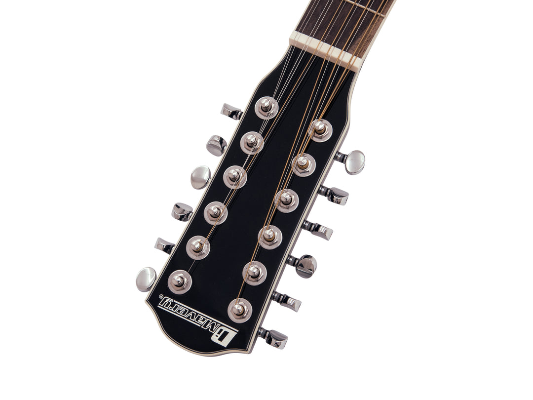 DiMavery DR-612 Westerngitarre 12-saitig (Schwarz)