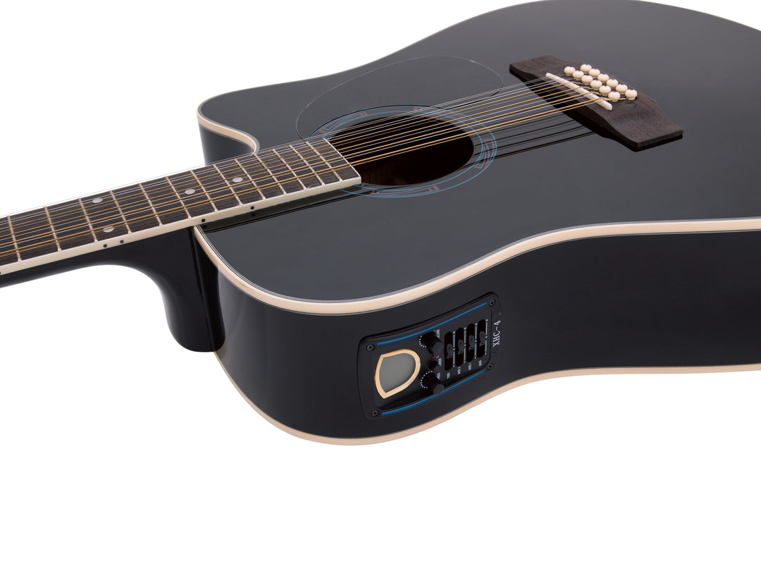 DiMavery DR-612 Westerngitarre 12-saitig (Schwarz)