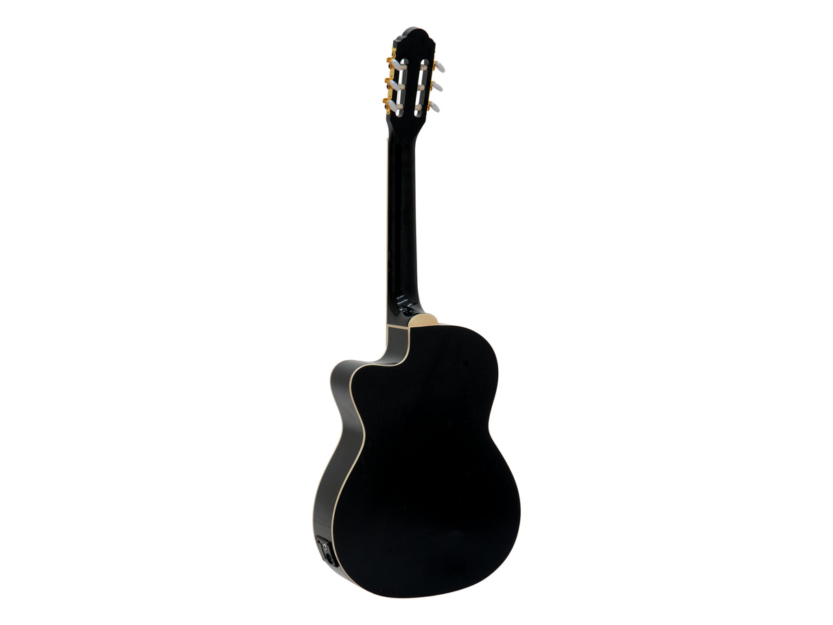 DiMavery CN-600E Classical guitar, schwarz