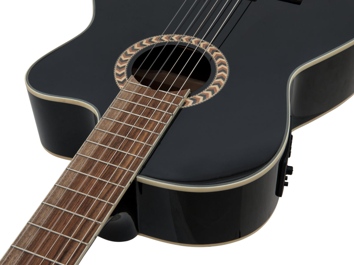 DiMavery CN-600E Classical guitar, schwarz