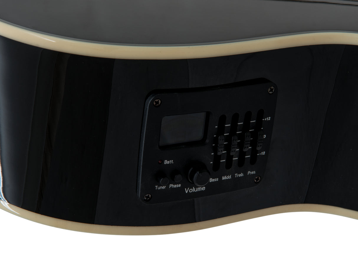 DiMavery CN-600E Classical guitar, schwarz