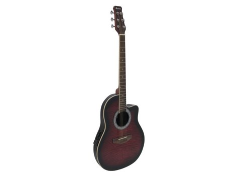 DiMavery RB-300 Roundback Gitarre (Rot)