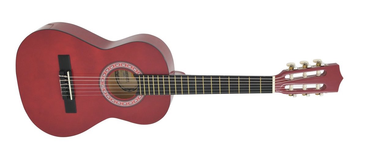 DiMavery AC-303 Classical Guitar 1/2, red