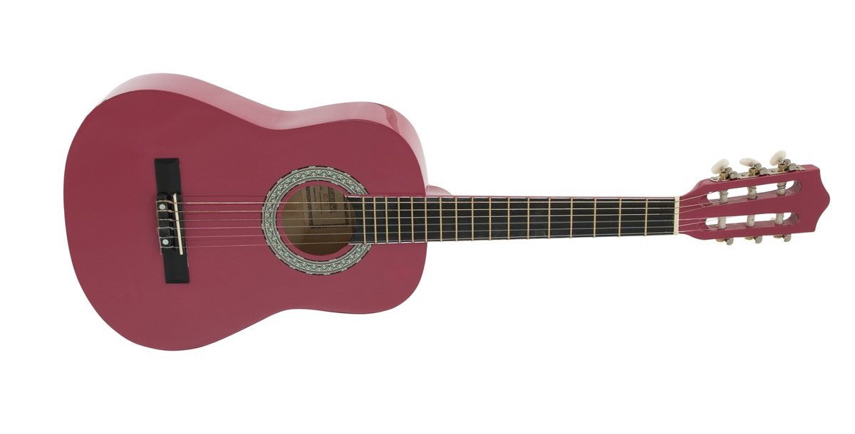 DiMavery AC-303 Classical Guitar 1/2, pink
