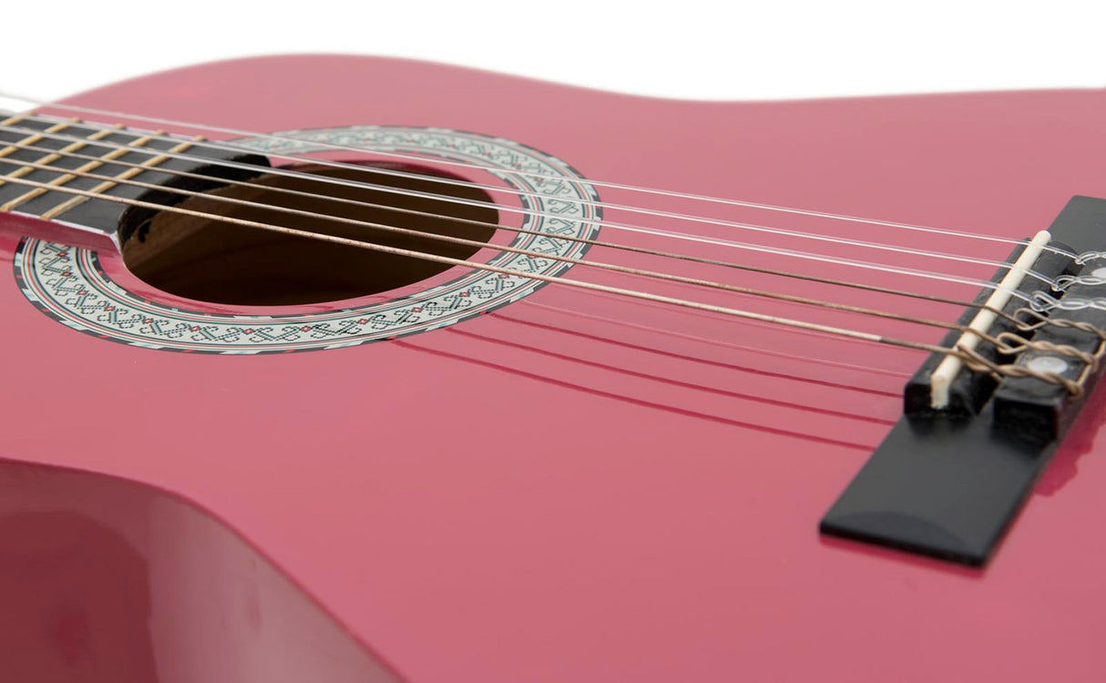 DiMavery AC-303 Classical Guitar 1/2, pink