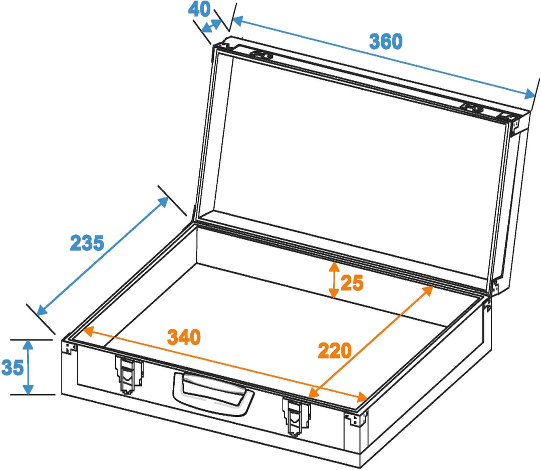 DiMavery Flightcase für Pedale klein
