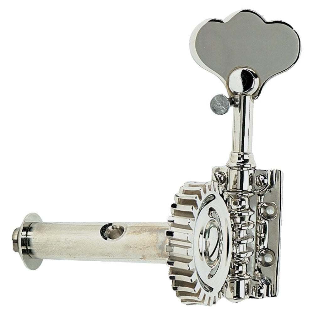 Rubner Einzelmechanik für 4-saitigen Kontrabass, französische Form, vernickelt