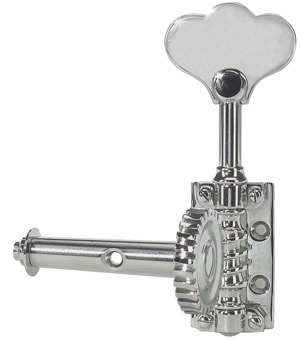 Rubner Einzelmechanik für 5-saitigen Kontrabass, französische Form, vernickelt