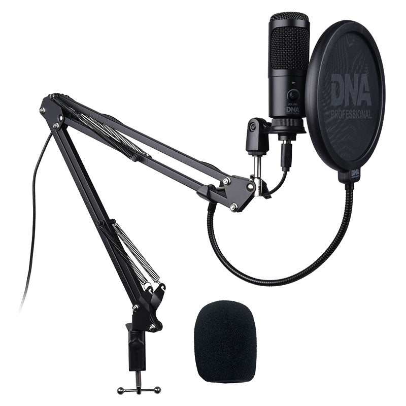 DNA CM USB KIT Kondensator USB Mikrofon Schwenkarm Popfilter Kabelset