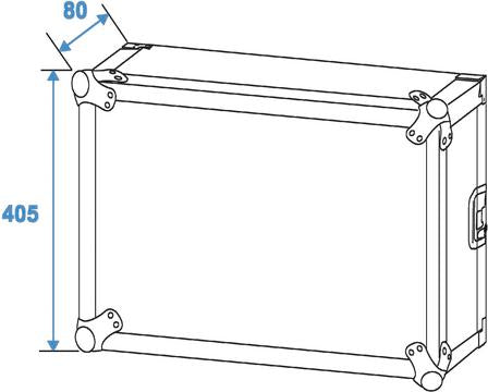 Verstärker Rack 8 Unit m. Rollen (45cm)