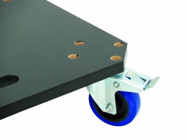 Wheel board MDF, 4x castors (2x brake)