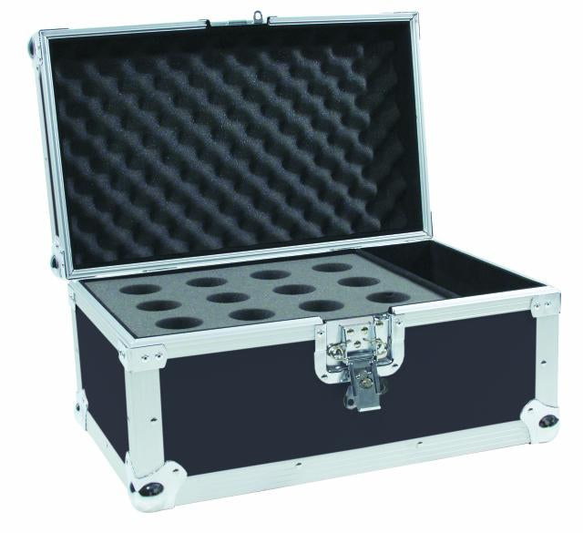 Mikrofone Flightcase Road 12 (Schwarz)