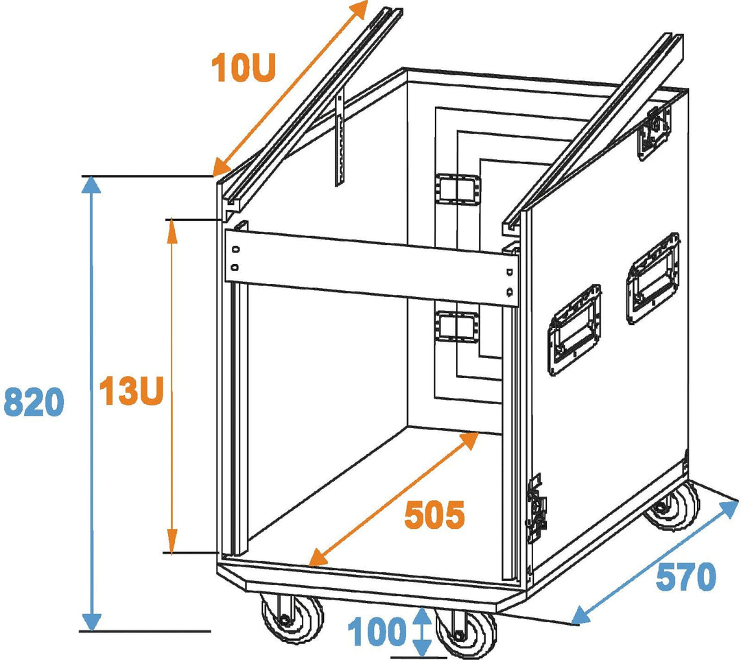 Roadinger Kombi Rack mit Rollen
