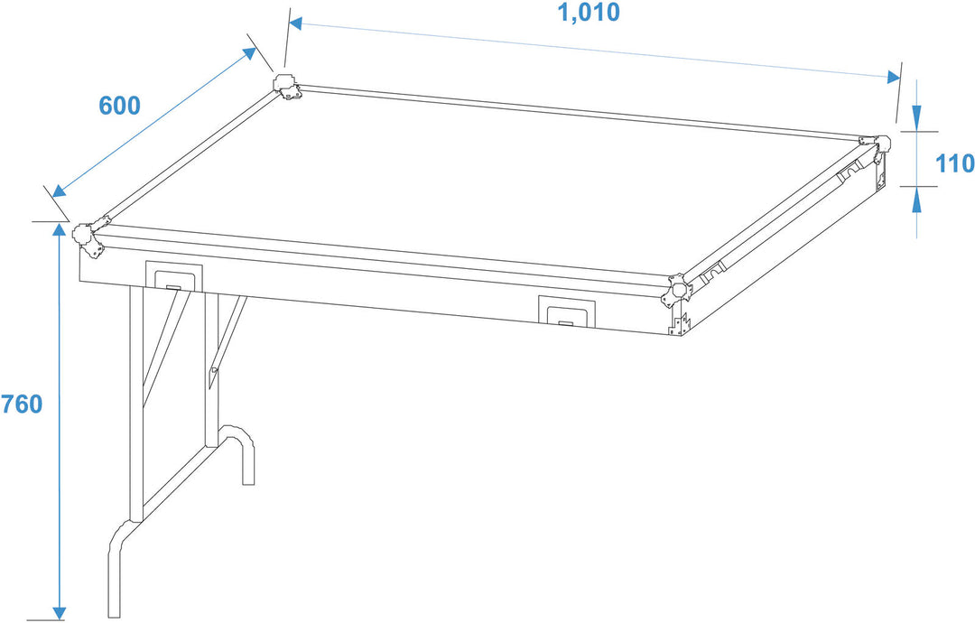 ROADINGER WDS-1 Universalschubladenkoffer mit Rollen