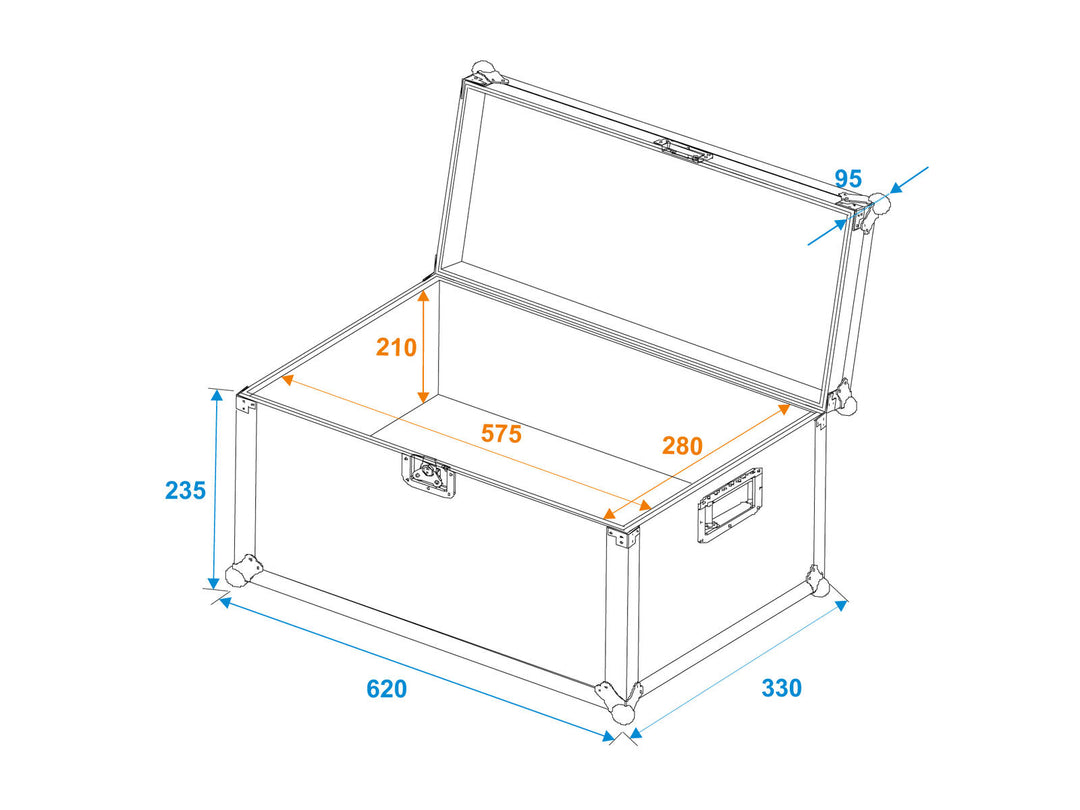 ROADINGER Universeller Transportkoffer 60x30x30cm