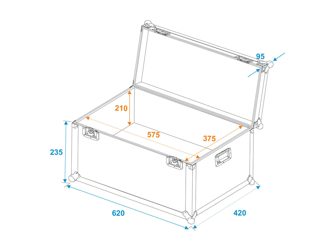 ROADINGER Universeller Transportkoffer 60x40x30cm