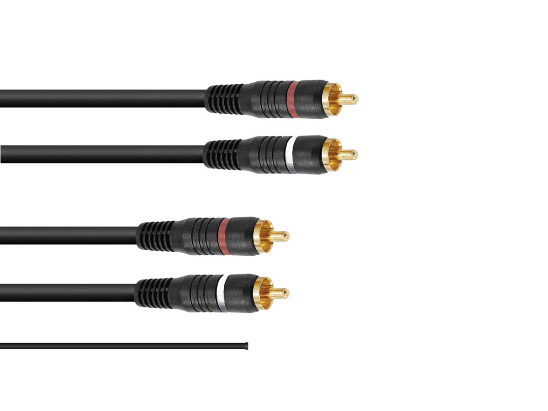 OMNITRONIC RCA Kabel 2x2 Masse 1.5m