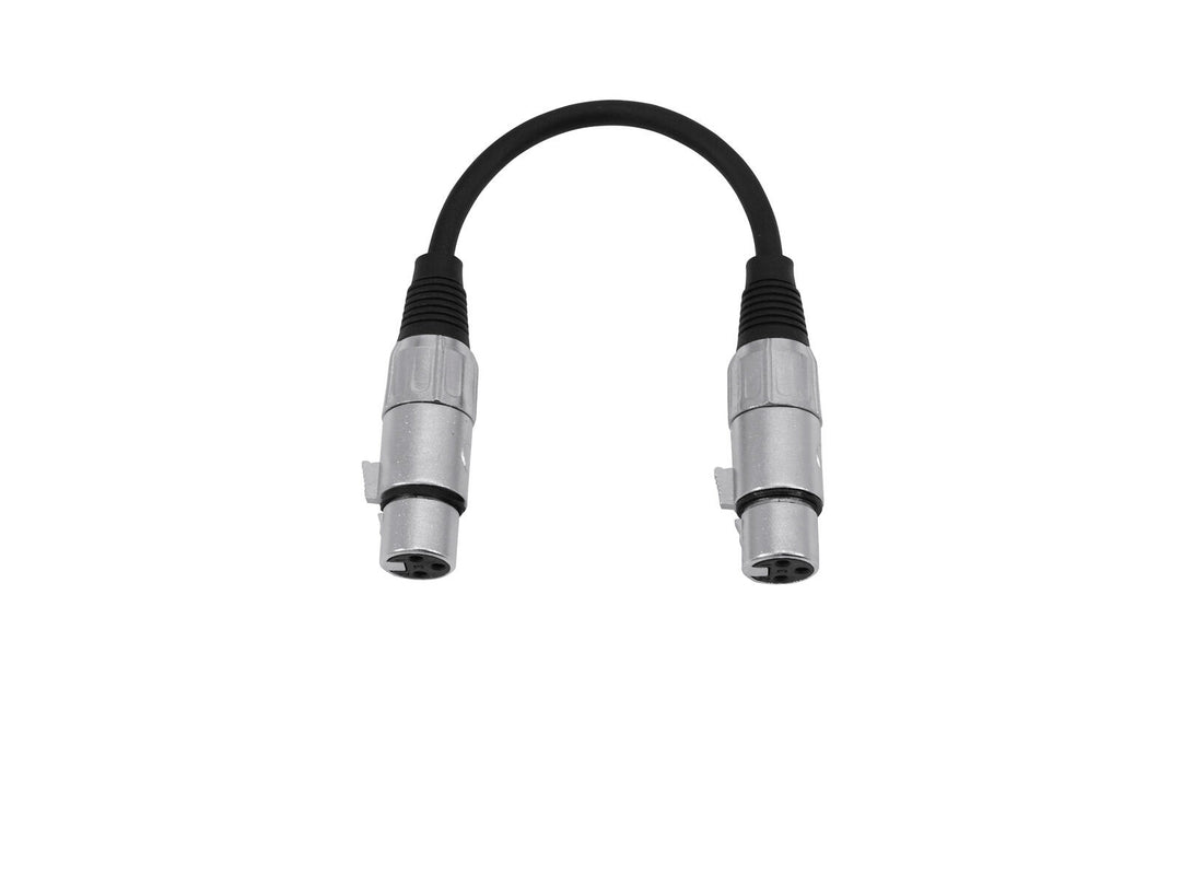 OMNITRONIC Adapterkabel XLR(F)/XLR(F) 0.2m bk