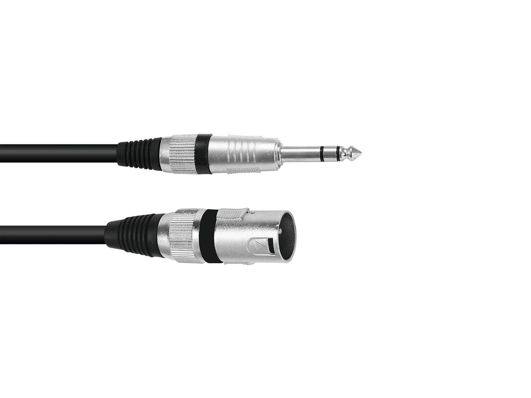 OMNITRONIC Adapterkabel XLR(M)/Klinke stereo 0.2m bk