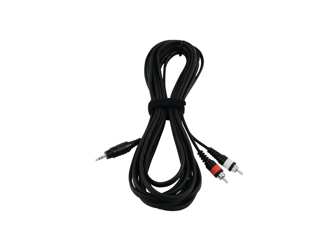 OMNITRONIC Adapterkabel 3.5-Klinke/2xRCA 6m bk